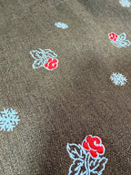 -Noël Bloom-ノエルに咲く刺繍巾着バッグ 【ブラウン】