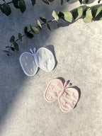 -春を運ぶ- ドットバタフライ刺繍ブローチ