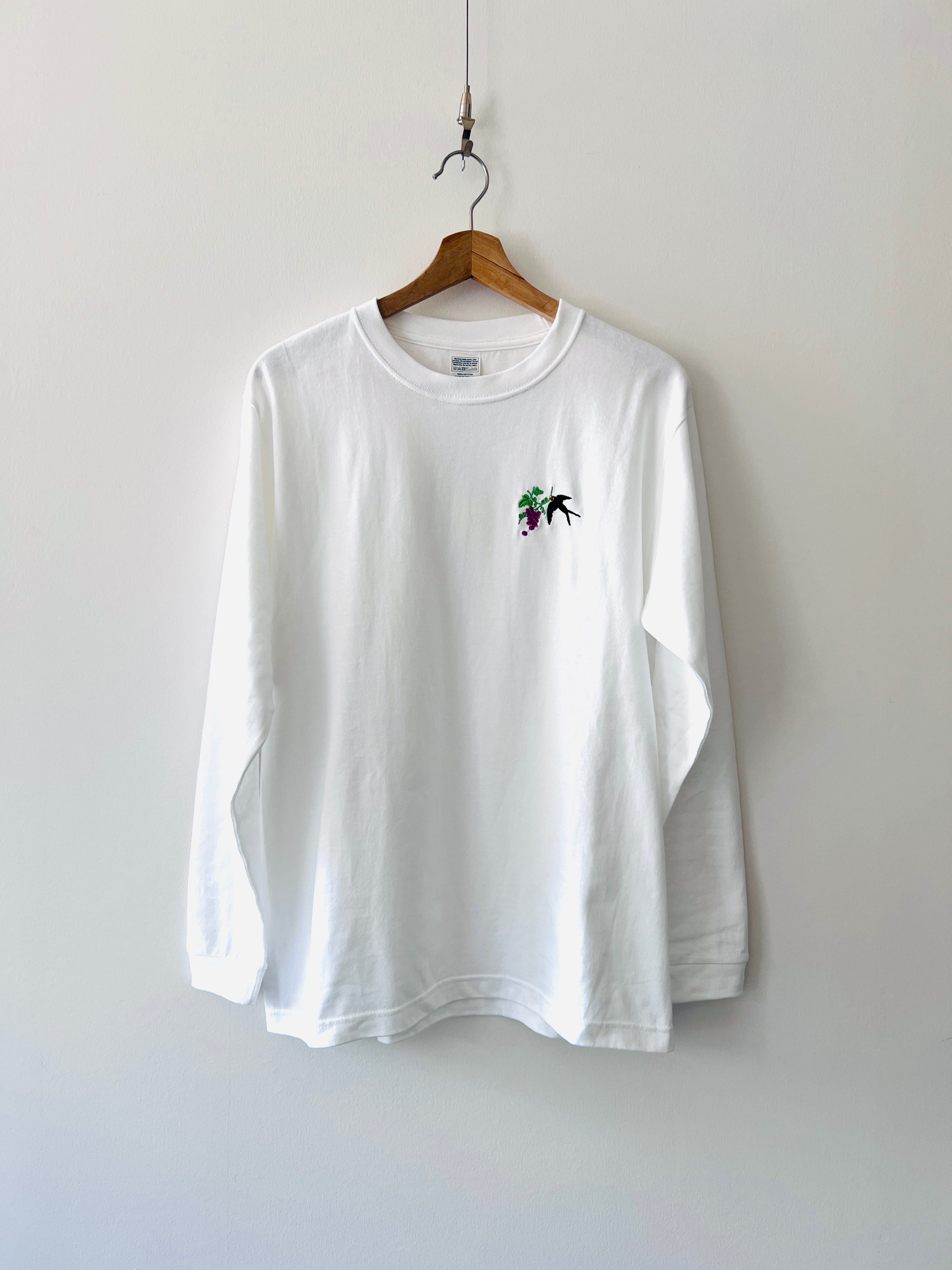 【つばめと葡萄】長袖Tシャツ