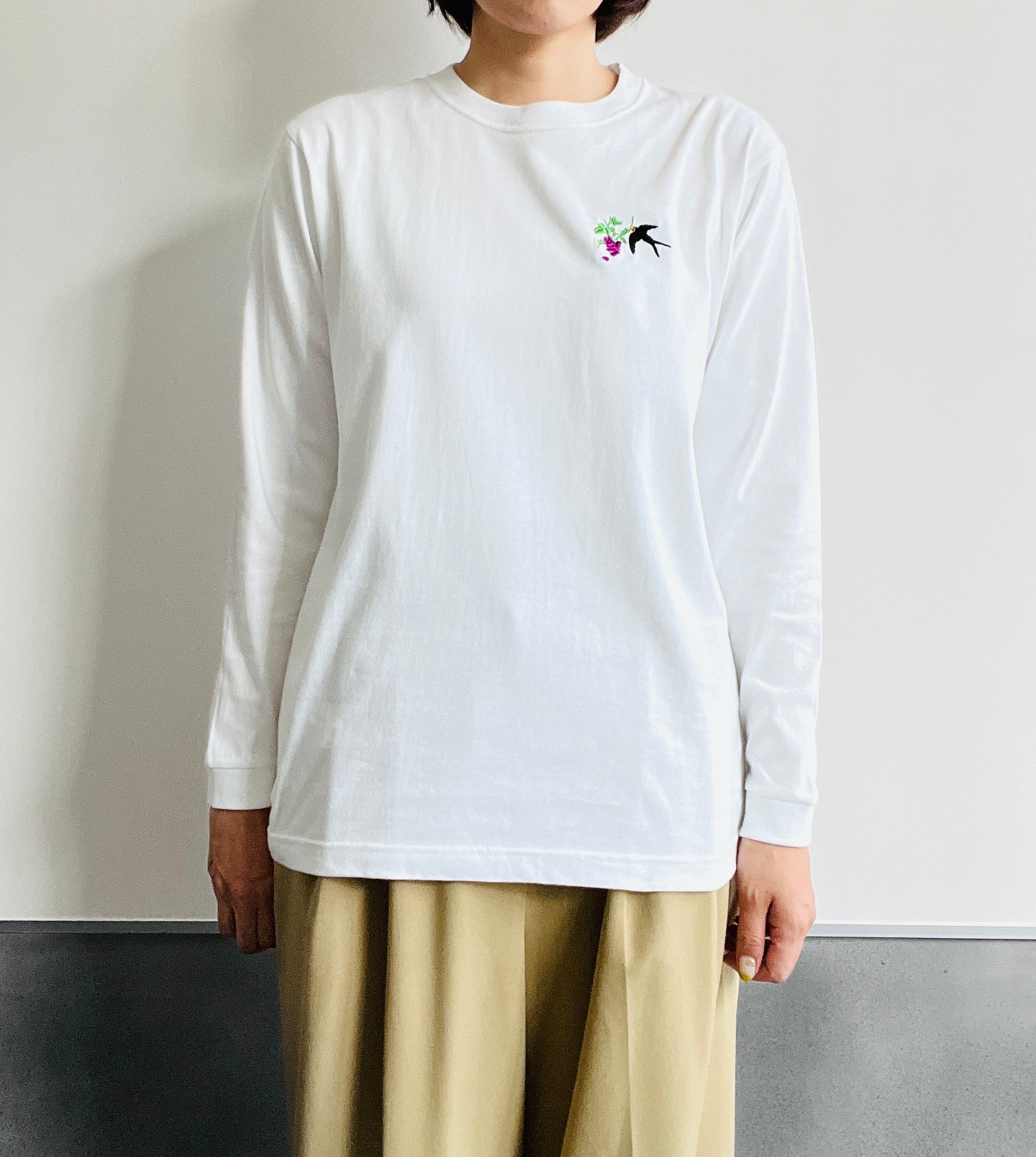 【つばめと葡萄】長袖Tシャツ