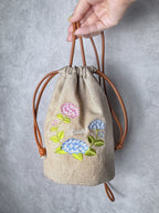 しあわせを運ぶ紫陽花刺繍バッグ